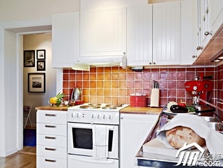 欧式风格一居室实用80平米厨房橱柜定制