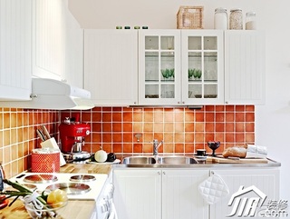 欧式风格一居室80平米厨房橱柜设计图纸