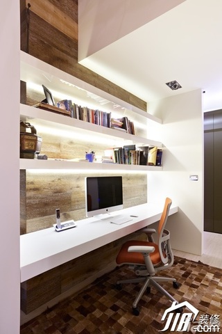 混搭风格公寓富裕型80平米工作区书桌图片