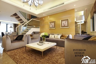混搭风格公寓简洁富裕型100平米客厅沙发背景墙沙发效果图