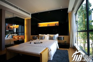 欧式风格公寓富裕型80平米卧室床图片