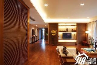 简约风格公寓富裕型90平米客厅电视背景墙装修图片