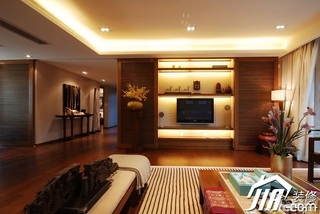 简约风格公寓富裕型90平米客厅电视背景墙茶几图片