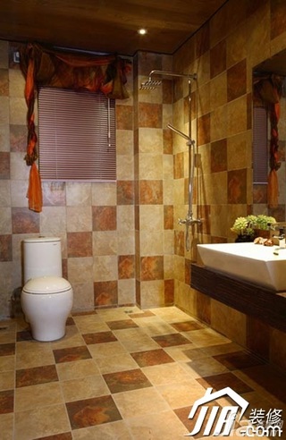 东南亚风格公寓白色经济型浴室柜图片