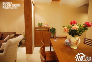 混搭风格原木色富裕型80平米餐厅餐桌图片