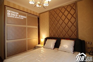 混搭风格富裕型80平米卧室床效果图