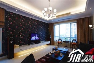 欧式风格别墅大气豪华型客厅电视背景墙电视柜图片