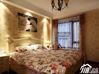 公寓5-10万90平米卧室卧室背景墙壁纸图片