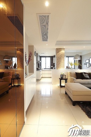简约风格公寓富裕型80平米客厅过道设计图纸