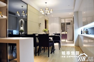 公寓大气黑色富裕型餐厅餐厅背景墙灯具效果图