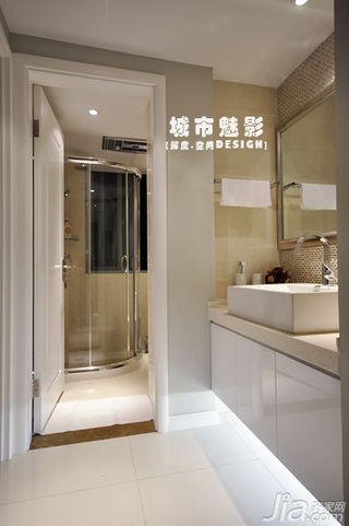 公寓简洁富裕型洗手台效果图