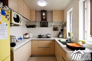 简约风格公寓原木色经济型厨房灯具效果图
