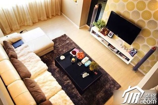 简约风格公寓简洁经济型客厅电视背景墙沙发图片