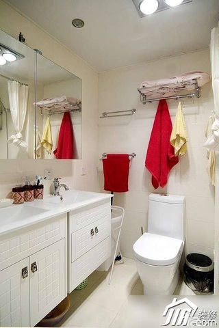 简约风格公寓简洁经济型卫生间背景墙洗手台图片