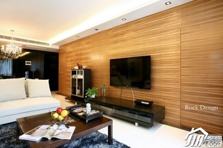 简约风格公寓简洁富裕型90平米客厅电视背景墙沙发图片