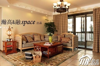 欧式风格公寓简洁富裕型100平米客厅沙发图片