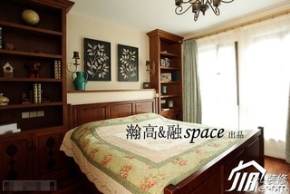 欧式风格公寓实用富裕型100平米卧室卧室背景墙床效果图