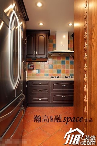 欧式风格公寓大气富裕型100平米厨房橱柜图片
