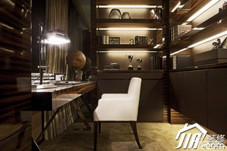 简约风格公寓简洁富裕型80平米书房书桌效果图