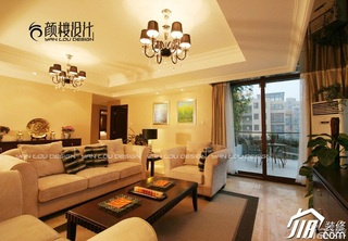 欧式风格公寓简洁豪华型客厅沙发背景墙沙发效果图