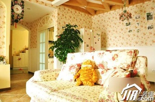 田园风格公寓浪漫富裕型客厅照片墙沙发图片