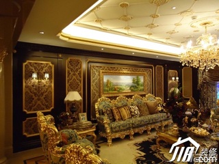 欧式风格别墅奢华豪华型客厅沙发背景墙沙发效果图