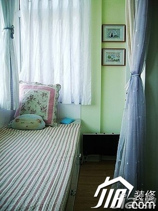 田园风格小户型简洁经济型70平米卧室卧室背景墙床效果图