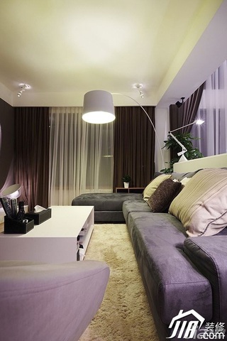 宜家风格公寓富裕型客厅沙发图片