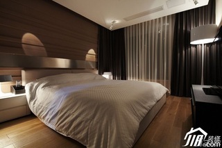 宜家风格公寓富裕型卧室卧室背景墙床效果图