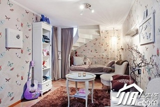 公寓舒适经济型90平米卧室卧室背景墙床效果图