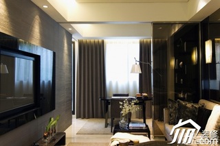 欧式风格公寓简洁富裕型100平米客厅电视背景墙沙发图片