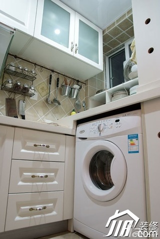 简约风格小户型简洁白色3万以下40平米厨房橱柜设计图
