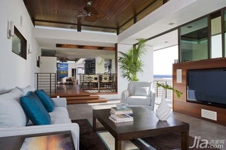 东南亚风格别墅豪华型客厅沙发效果图