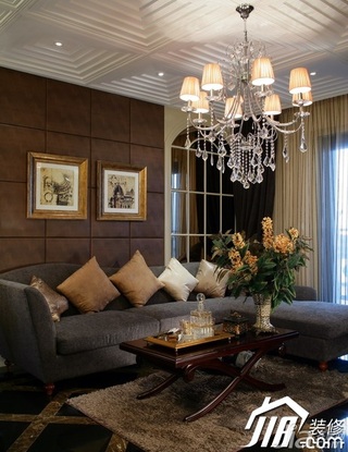 欧式风格公寓富裕型100平米客厅沙发效果图