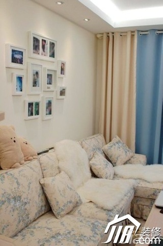 田园风格小户型简洁5-10万客厅沙发背景墙沙发图片