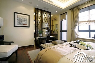 简约风格别墅古典富裕型卧室卧室背景墙床图片
