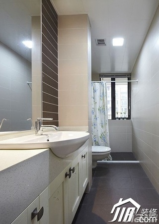 混搭风格公寓简洁5-10万卫生间灯具效果图