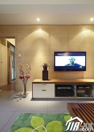 混搭风格公寓简洁5-10万客厅电视背景墙装修效果图