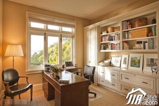 混搭风格别墅简洁富裕型书房书桌图片
