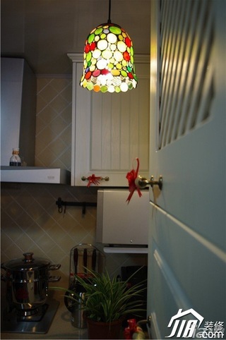 宜家风格二居室60平米厨房灯具婚房家装图