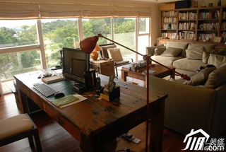 美式乡村风格别墅简洁富裕型书房书桌效果图