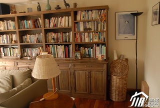 美式乡村风格别墅简洁富裕型书房书桌图片