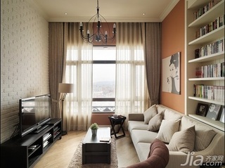 田园风格小户型简洁富裕型60平米客厅沙发背景墙沙发图片