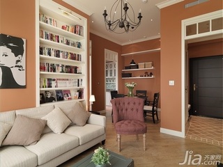 田园风格小户型简洁富裕型60平米客厅沙发背景墙沙发效果图