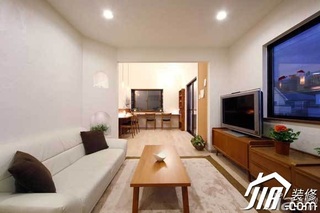 东南亚风格公寓简洁经济型90平米客厅电视背景墙沙发图片