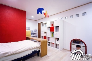 东南亚风格公寓可爱经济型90平米儿童房床图片