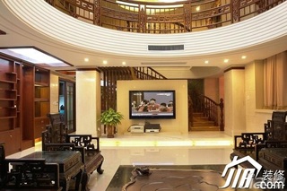 中式风格别墅豪华型客厅沙发图片