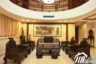 中式风格别墅豪华型客厅沙发图片
