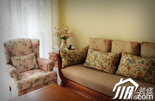 田园风格小户型温馨富裕型80平米客厅沙发图片