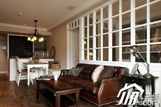 田园风格公寓古典富裕型80平米客厅沙发背景墙沙发图片